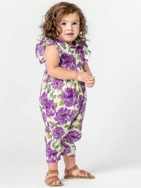 New Pink Chicken Baby Girls Jennifer
Jumper Purple Peonies 12-18 months